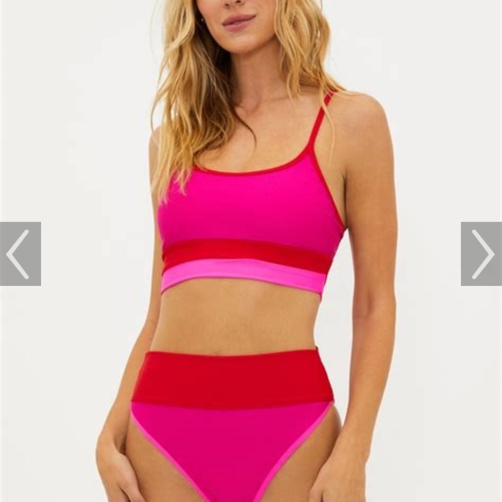Beach Riot Pink and Red Bikini